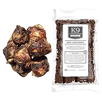 Dog Bones Natural Long Lasting Meaty Beef Knee Cap Bone Treats Bundled with Slow Roasted Beef Lung Bites for Dogs