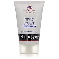 Norwegian Formula Moisturizing Hand Cream Formulated with Glycerin for Dry, Rough Hands, Fragrance-Free Intensive Hand Cream, 2 oz (Pack of 2)