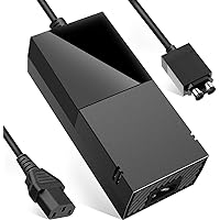 SUMLINK Power Supply Brick for Xbox One, AC Adapter Cable Replacement Kit for Xbox One Console Games, Auto Voltage 100-240V, Black (Brick)