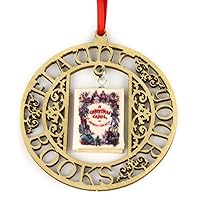 A Christmas Carol Charles Dickens Clay Mini Book Framed Home Wall Decoration Trim Trinket Ornament