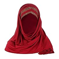 Women Girls Muslim Turban Hijab Cap Long Hejab Islamic Sports Head Scarves Shawl Wrap Head Wrap Scarf Shawl
