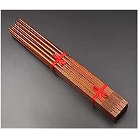 WARRIO Snake-Shaped Wooden Chopsticks 10 Pairs 25cm Hard and Durable, Handmade, Creative