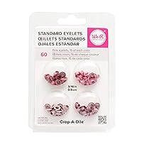 We R Memory Keepers 0633356415800 Eyelets & Washers Crop-A-Dile-Standard-Pink (60 Pieces)