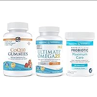 Nordic Naturals for Every Dad Omega Starter Pack - Ultimate Omega 2X with Vitamin D, Probiotic Maximum Care, CoQ10 Gummies