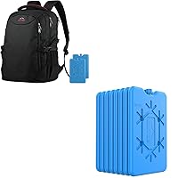 OUTXE Cooler Backpack 22L, Ice Packs for Lunch Box 8 Pack- Reusable Ultra-Thin Freezer Packs - Long-Lasting Cool Packs for Coolers, Keep Food Fresh and Cold in Lunch Boxes