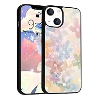 Watercolor Phone Case for iPhone 13 Floral Case for Girl Women Shockproof Anti-Slip Slim Protective Phone Case