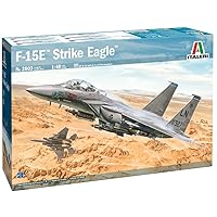 Italeri -2803 F-15E Strike Eagle, 1:48 Scale, Model Kit, Plastic Model to Assemble, Model Making, IT2803