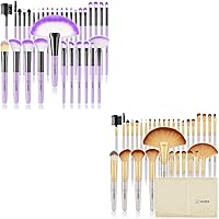 VANDER Save 20% on 32Pcs Purple Makeup Brushes（Cosmetic bag not included） +32Pcs Champagne Makeup Brushes Set, Foundation Brush Eyeshadow Brush Makeup Kit