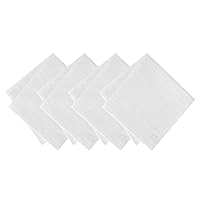 Elrene Home Fashions Continental Solid Texture Water and Stain Resistant Fabric Dining Napkins, Set of 4, 17