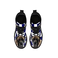 Artist Unknown Cute English Mastiff Double Side Print Boots for Men