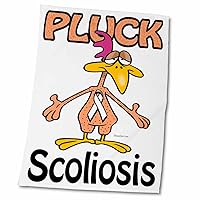 3dRose Chicken Pluck Scoliosis Awareness Ribbon Cause Design - Towels (twl-114883-2)