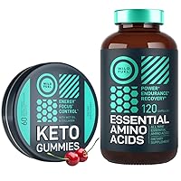 Essential Amino Acid Supplement and Keto Candy MCT Oil Keto Gummies Energy, Power, and Recovery Bundle
