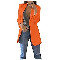 Women's Blazer Jackets Dressy Office Blazer Jackets Open Front Work Suit Blazer Jackets Solid Color Long Sleeve Blazer