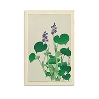 Rucatto Purple Flower Hosta Art Painting Poster Canvas Wall Art Prints for Wall Decor Room Decor Bedroom Decor Gifts 16x24inch(40x60cm) Unframe-style