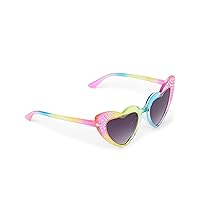 The Children's Place Baby Girls' and Toddler Fashion Sunglasses, Bejewled Heart Frame, 2-4 Years
