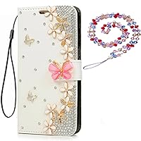 for Moto G Power 2022 Phone case, Bling Leather Filo Slots Wallet Flip Protective Phone case & Neck Strap [Kickstand] [Card Slots] [Magnetic Closure] for Motorola Moto G Power 2022 (# 7)