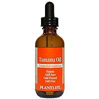 Plantlife Tamanu Carrier Oil - Cold Pressed, Non-GMO, and Gluten Free Carrier Oils - For Skin, Hair, and Personal Care - 2 oz