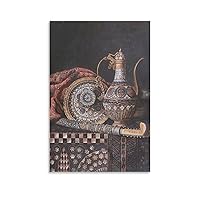 Vintage Still Life Poster Oriental Antique Art Poster Pottery Poster Wall Art Paintings Canvas Wall Decor Home Decor Living Room Decor Aesthetic 24x36inch(60x90cm) Unframe-Style
