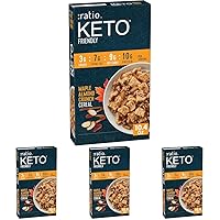 Ratio Maple Almond Crunch Cereal, 10g Protein, Keto Friendly, 10.4 OZ (Pack of 4)