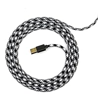 Paracord Mouse Cable for Gaming Mice - for HyperX PulseFire Haste - (White-Black 37)