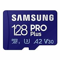 SAMSUNG PRO Plus microSD Memory Card + Adapter, 128GB MicroSDXC, Up to 180 MB/s, Full HD & 4K UHD, UHS-I, C10, U3, V30, A2 for Android Phones, Tablets, GoPRO, DJI Drone, MB-MD128SA/AM, 2023