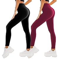 SINOPHANT High Waisted Leggings for Women, Buttery Soft Elastic Opaque Tummy Control Leggings, Plus Size Workout Gym Yoga