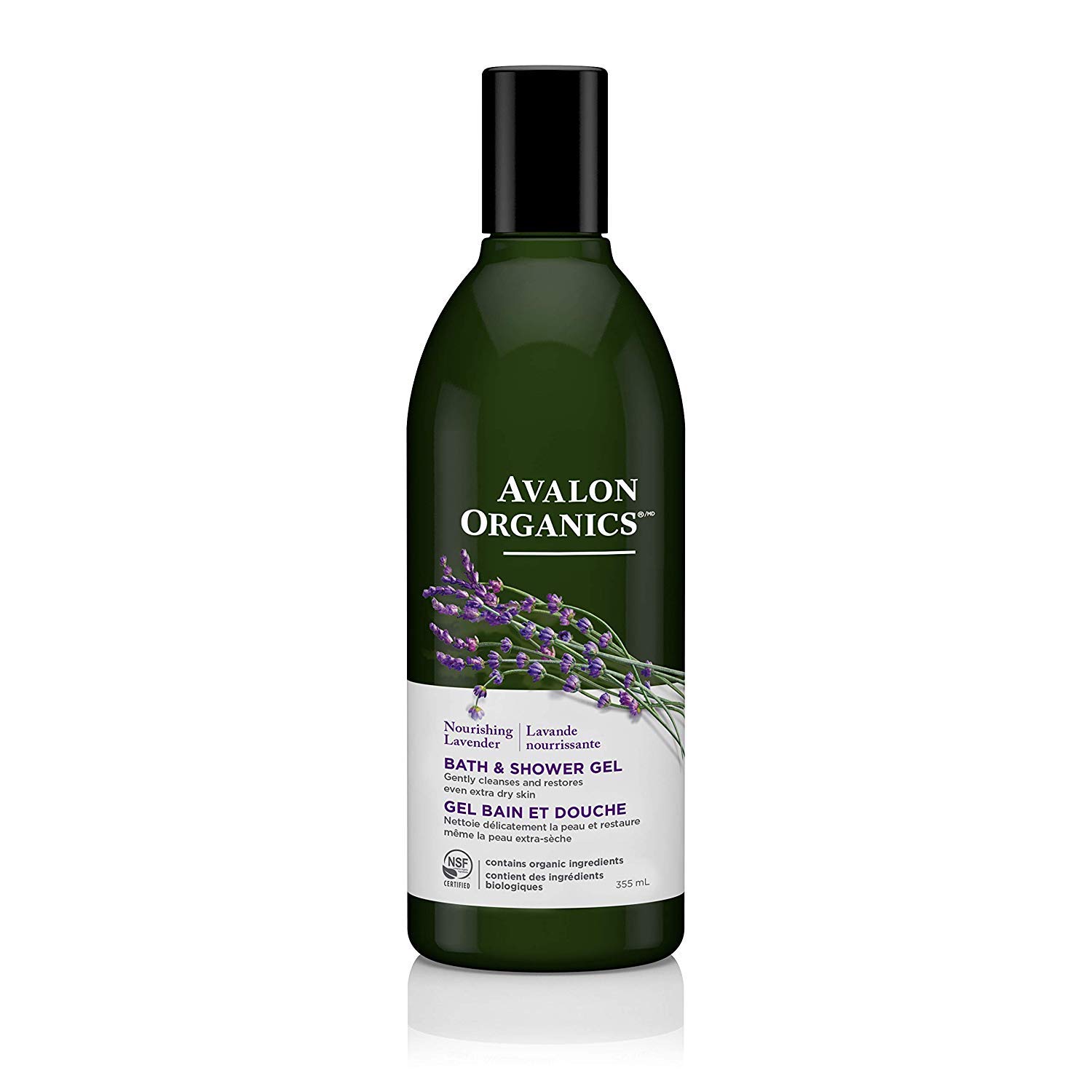 Avalon Organics Bath & Shower Gel, Nourishing Lavender, 12 Oz
