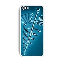 Graphics and More Medical Caduceus Symbol - EMT RN MD Protective Skin Sticker Case for Apple iPhone 5C - Set of 2 - Non-Retail Packaging - Opaque