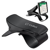 Cellet Dashboard Cell Phone Holder Clip On Mount Compatible to Apple iPhone 11 Pro Max 11 Xr Xs Max Samsung Note 10 10+ 9 Galaxy Z Flip Fold A10e S20 Ultra 5G S20+ S10 LG V40 ThinQ G8
