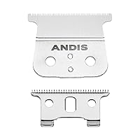 Andis T-Blade Replacement for T-Outliner, GTO, GO, and SLS Trimmers - Close Cutting, Zero Gapped, Silver