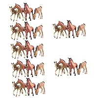 ERINGOGO 28 Pcs Simulation Horse Statue Resin Animal Figurines for Horse Family Figurines Horse Ornament Animals Figures Toy Cake Topper Miniature Horse Figures Kids Plastic Car Gift Child