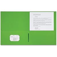 78552 2-Pocket Portfolio, 25/BX, Apple Green