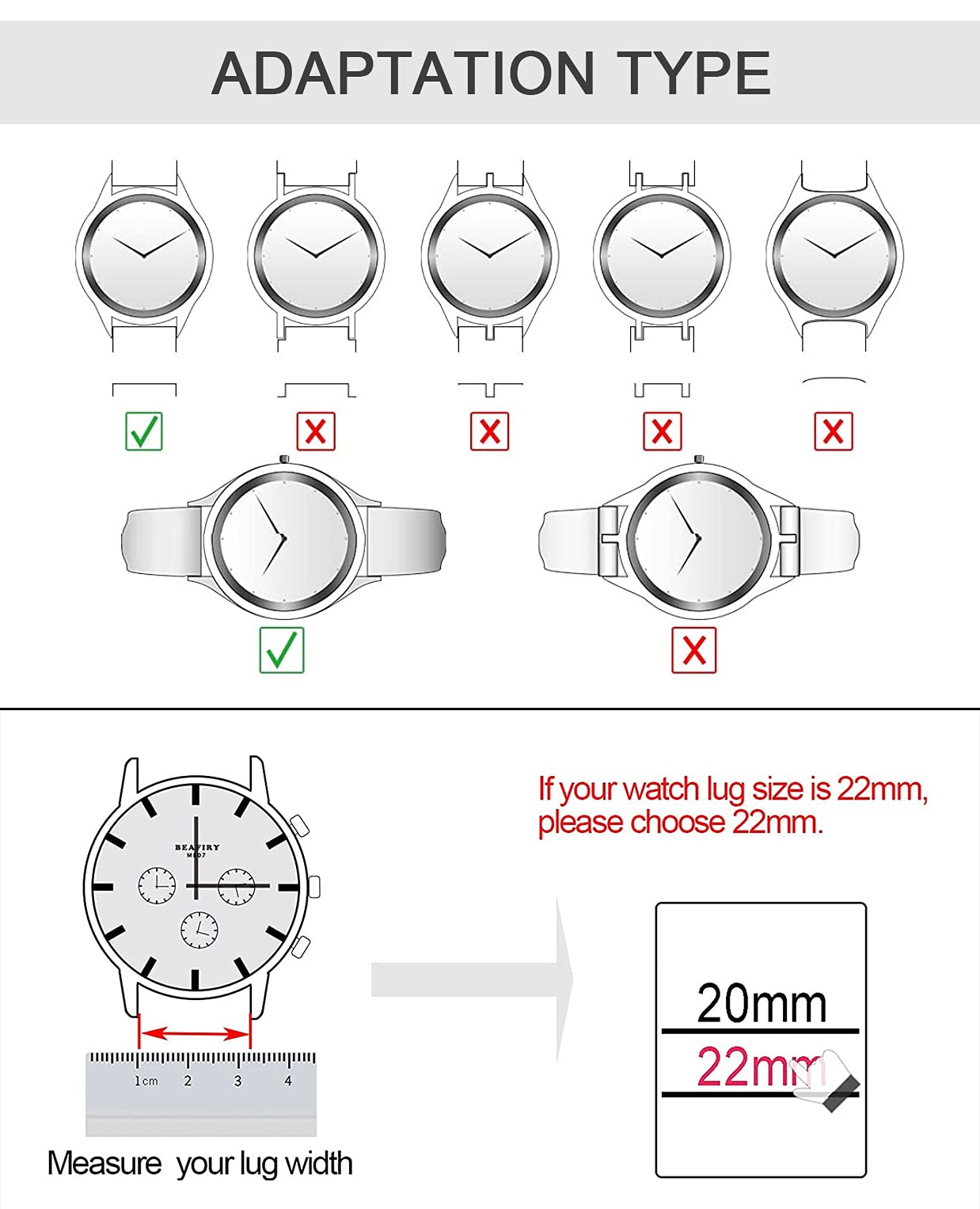 JBR 20mm 22mm Universal Silicone Magnetic Closure Sport Loop Straps Smartwatch Waterproof Watch Bands, Quick Release Wristband Adjustable Women Men Watch Belt