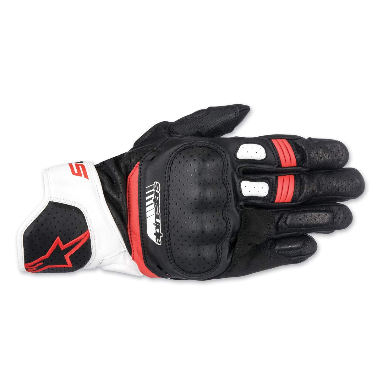 Alpinestars Men's 3558517-123-XL Gloves (Black/White/Red, X-Large)