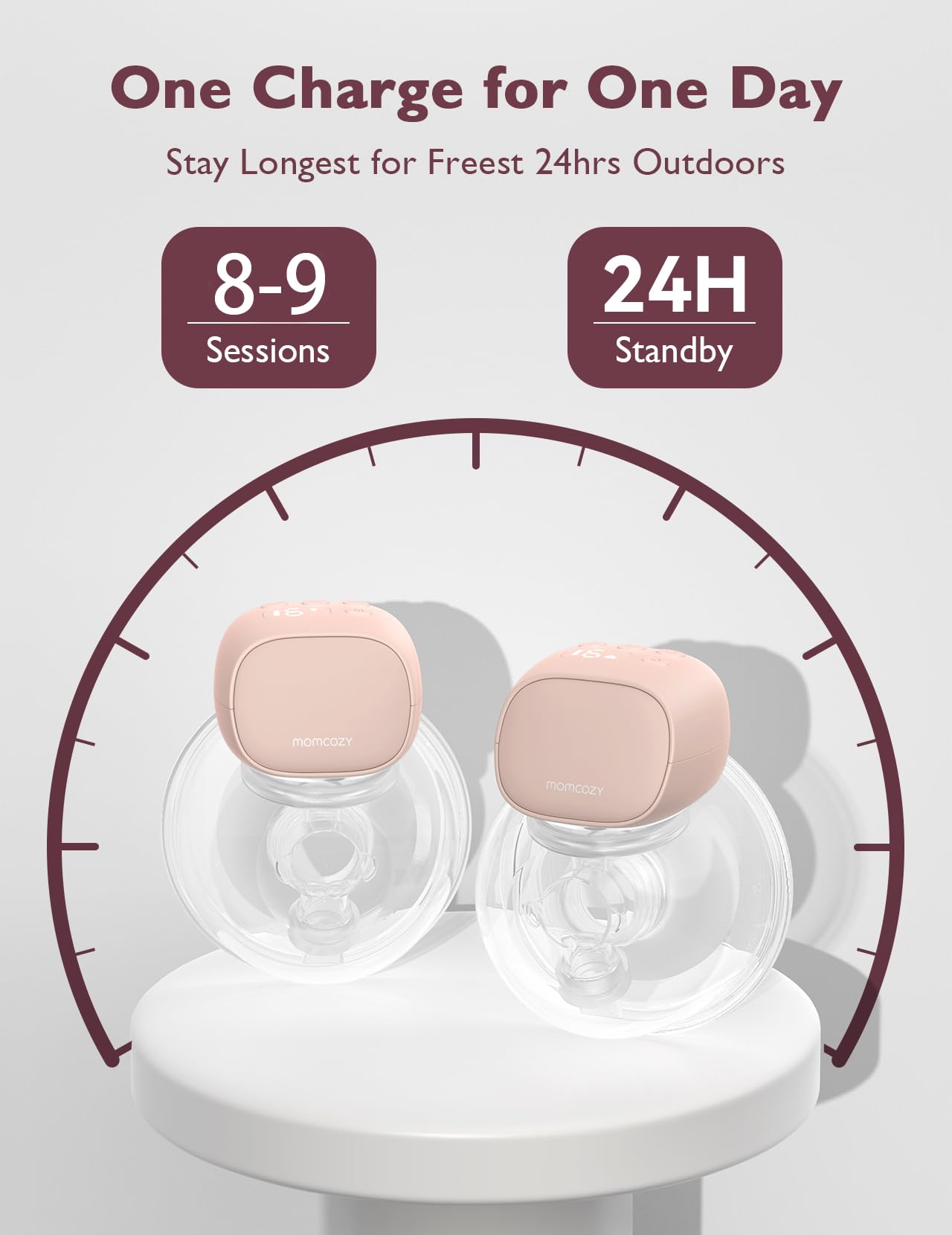 Momcozy Double Wearable Breast Pump S9 Pro, Hands Free Breast Pump Electric  24mm Gray