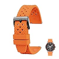 Watchband 22mm20mm Fluoro Rubber Watchband Sport Diving Waterproof Watchband Replace for OMega (Color : 22mm, Size : 22mm)