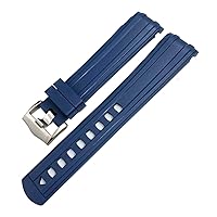 19mm 20mm 21mm 22mm Rubber Watchband For IWC Big Pilot Spitfire TOP GUN HUAWEI GT 2 Omega Seamaster 300 Silicone Sports Strap