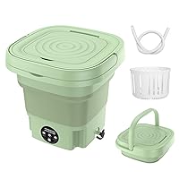 Portable Washing Machine and Dryer Combo, 8L Mini Folding Washing Machine Portable with Disinfection Function, Small Portable Washer and Dryer Combo for Apartments, Dorm, Camping, RV, Travel Laundry