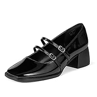 Mary Jane Shoes Women Chunky Block Low Heel Dress Shoes, Closed Toe Mary Jane Pumps, Square Toe Mary Janes Heels for Dressy Casual