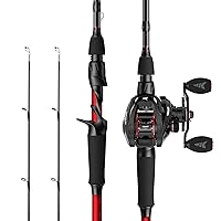 KastKing Royale Legend II Twin Tip Fishing Rod and Reel Combos, Spinning & Casting Combo, IM6 Graphite 2Pc Blanks, Extra Backup Tip Section, Stainless-Steel Guides, KastFlex Technology, EVA Handles