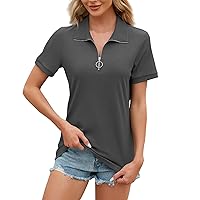 Shirts for Women, Casual Tops Women's Nightgowns & Sleepshirts Zip Up Womens Clothes Summer Outfits Shirt, S, XXL