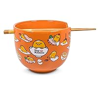 Sanrio Gudetama Late Night Snack Ceramic Soup Mug With Vented Lid 24  Ounces