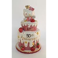 Blue Sky Clayworks Hello Kitty 50th Anniversary Yummy Strawberries Tiered Birthday Celebration Cake Cookie Jar