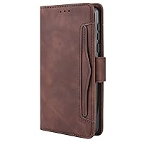 Vivo Y31s 5G Case, Magnetic Full Body Protection Shockproof Flip Leather Wallet Case Cover with Card Slot Holder for Vivo Y31s 5G Phone Case (Brown)