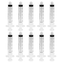 10 ml Syringe Sterile with Luer Lock Tip - No Needle - Individually Sealed - Great for Medicine, Feeding Tubes, and Home Care - 10 Count