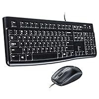 Logitech MK120 Wired Desktop Set Keyboard/Mouse USB Black LOG920002565