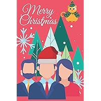 Business Christmas gift - Notebook for workers: Composition Notebook & Planner Christmas Themed best gift for woman and man