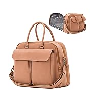 Diaper Bag Changing Station & Travel Cot, Tan, Pod Diaper Bag, Compact Folding Changing Station and Water-Resistant Travel Cot with Stroller Attachment Strap.