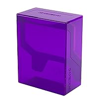 Gamegenic Bastion 50+ XL Deck Box - Compact, Secure, and Perfectly Organized for Your Trading Cards! Safely Protects 50+ Double-Sleeved Cards, Purple Color, Made