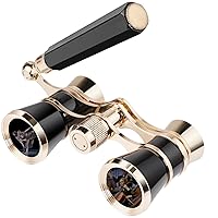 Opera Glasses,3X25 Theater Binoculars with Foldable and Extendable Handle,Portable Theater Glasses,Vintage Small Binoculars for Concerts Theater Cinema Opera,Gifts for Women